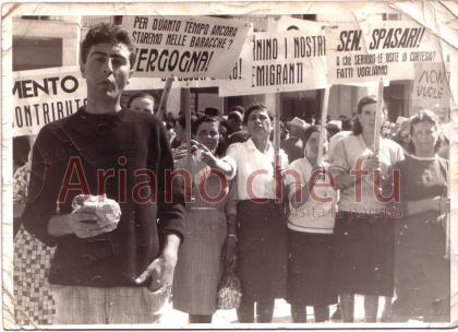 Manifestazione post terremoto - anno 1962